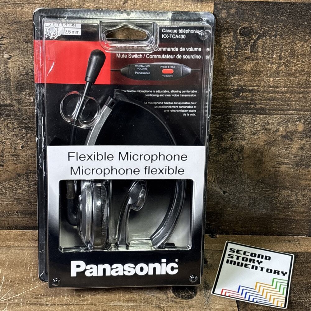 NEW Panasonic KX-TCA430 Comfort Fit Over the Head Headset with Flexible Mic